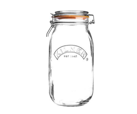 KILNER CLIP TOP JAR ROUND 102 OZ/3 L