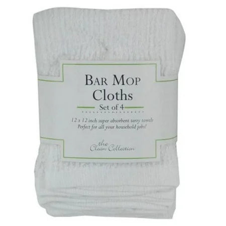 BAR MOP CLOTH SET OF 4 WHITE