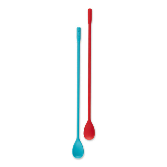 SILICONE STIR SPOONS SET OF 2 10IN