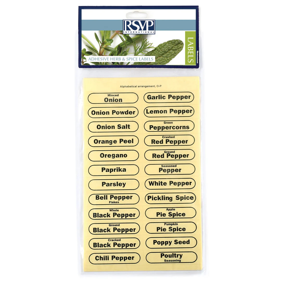 ADHESIVE HERB & SPICE LABELS