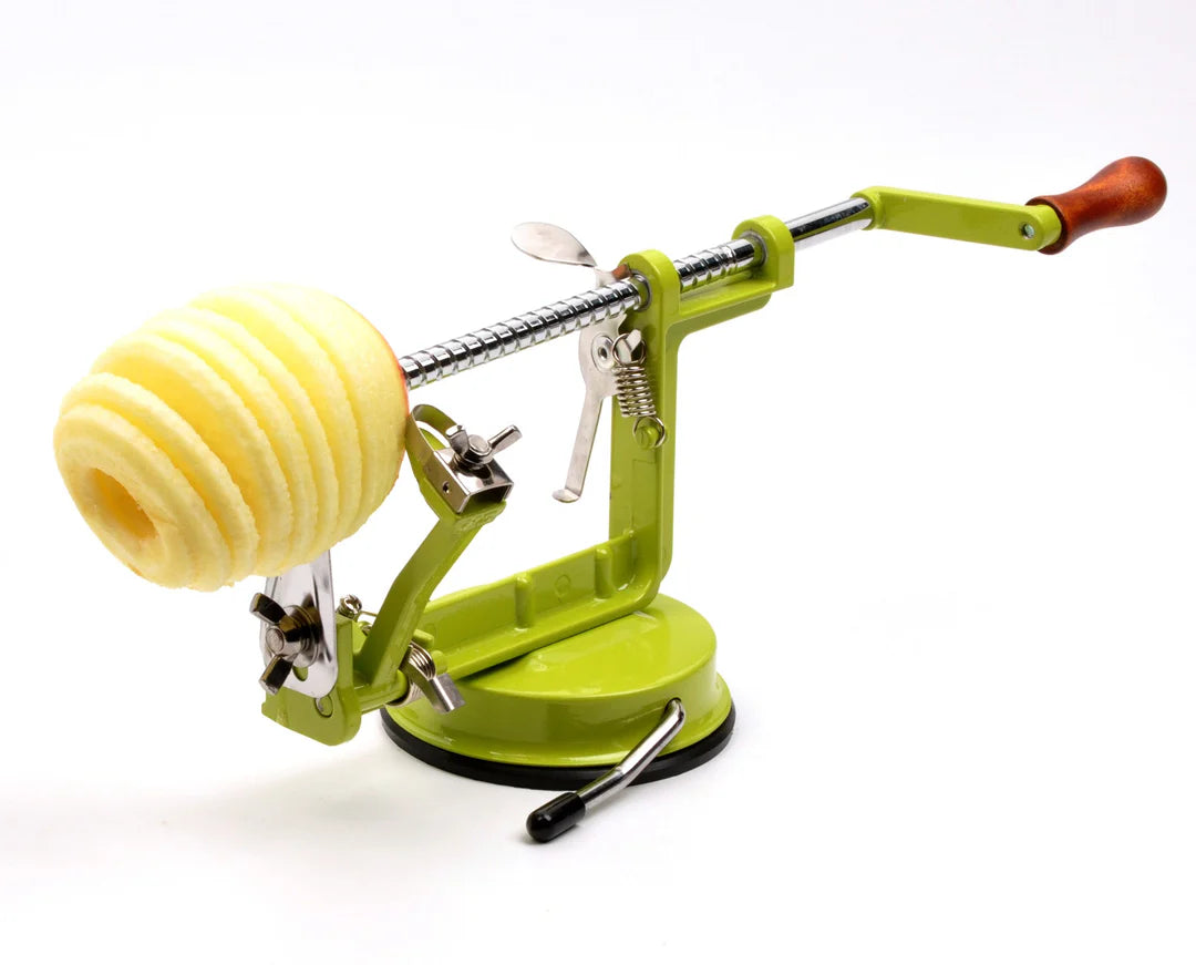 APPLE SLICER-CORER-PEELER GREEN