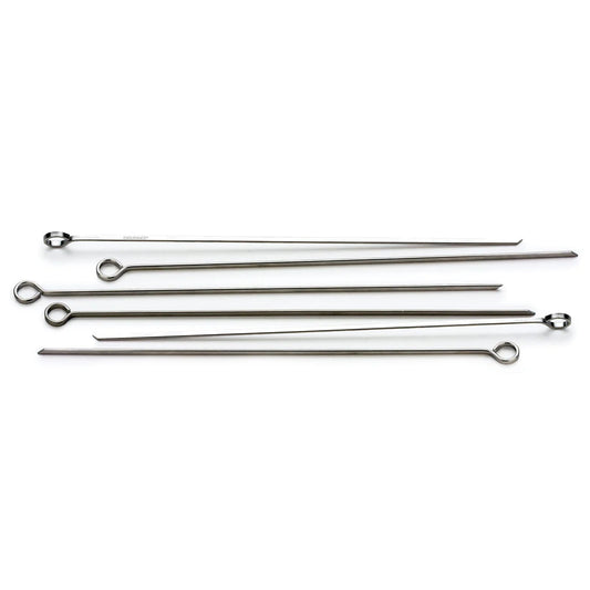 STAINLESS STEEL SKEWERS 12" SET OF 6