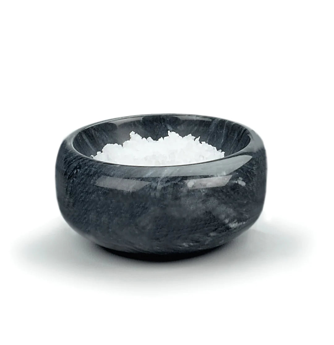 HERB SALT BOWLS- BLACK MARBLE