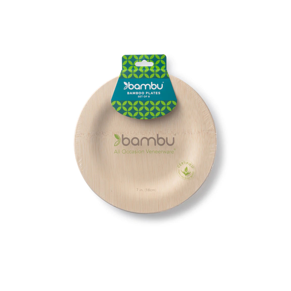 BAMBOO PLATE RND 7"