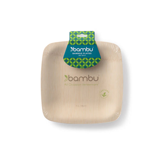 BAMBOO SQUARE PLATES 7"