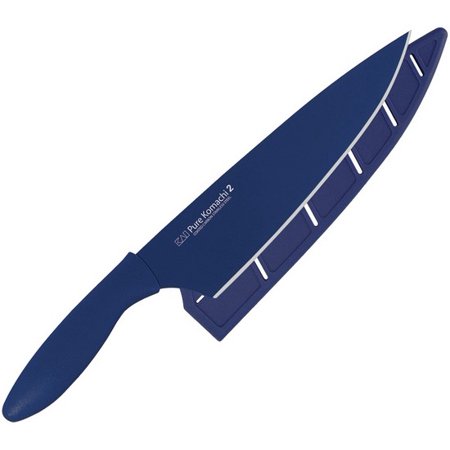 KAI PURE KOMACHI 2 CHEFS KNIFE 8" W/ SHEATH NAVY