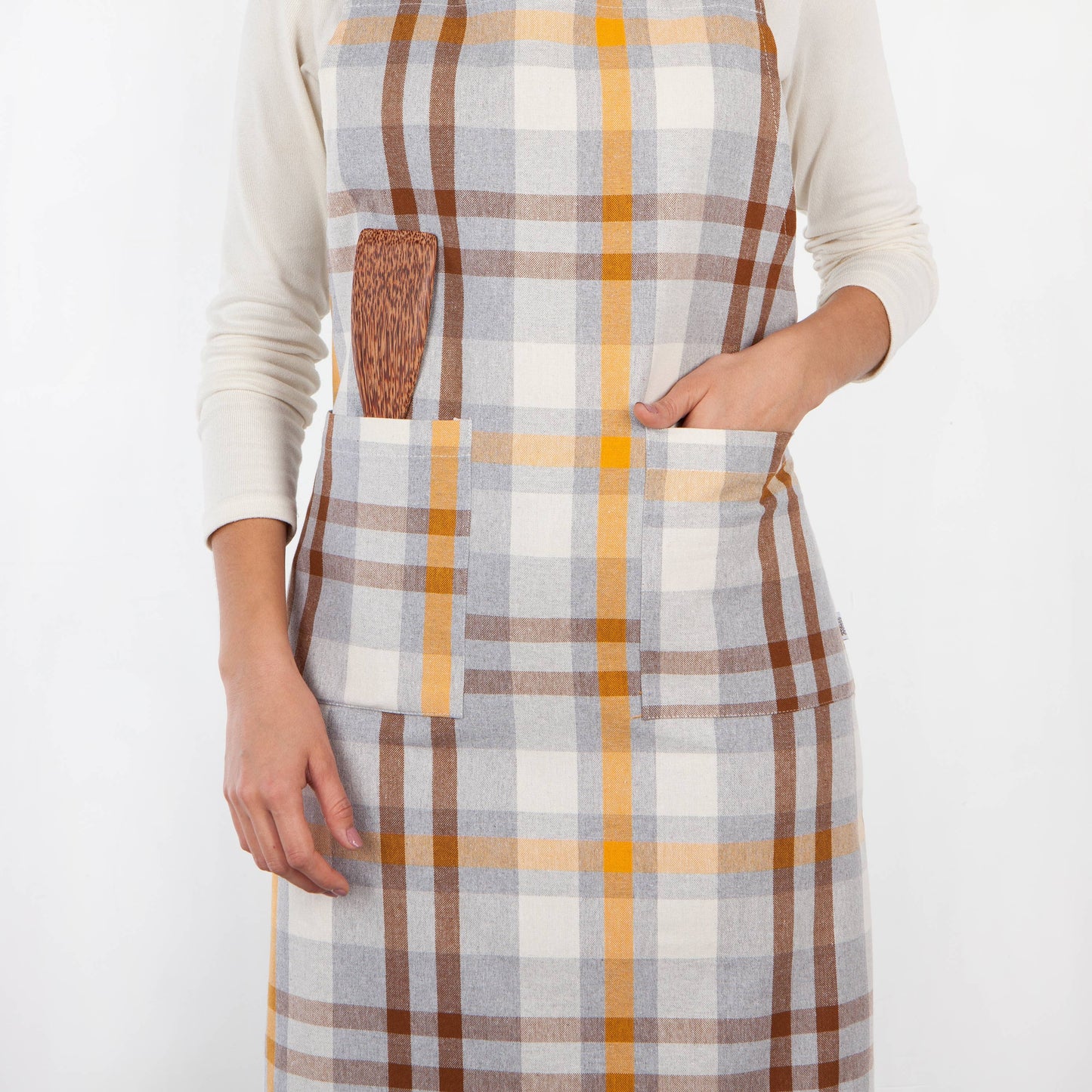 Recycled Cotton 2nd Spin Maize Spruce Apron