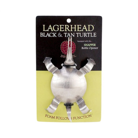 LAGERHEAD BLACK & TAN TURTLE BOTTLE OPENER