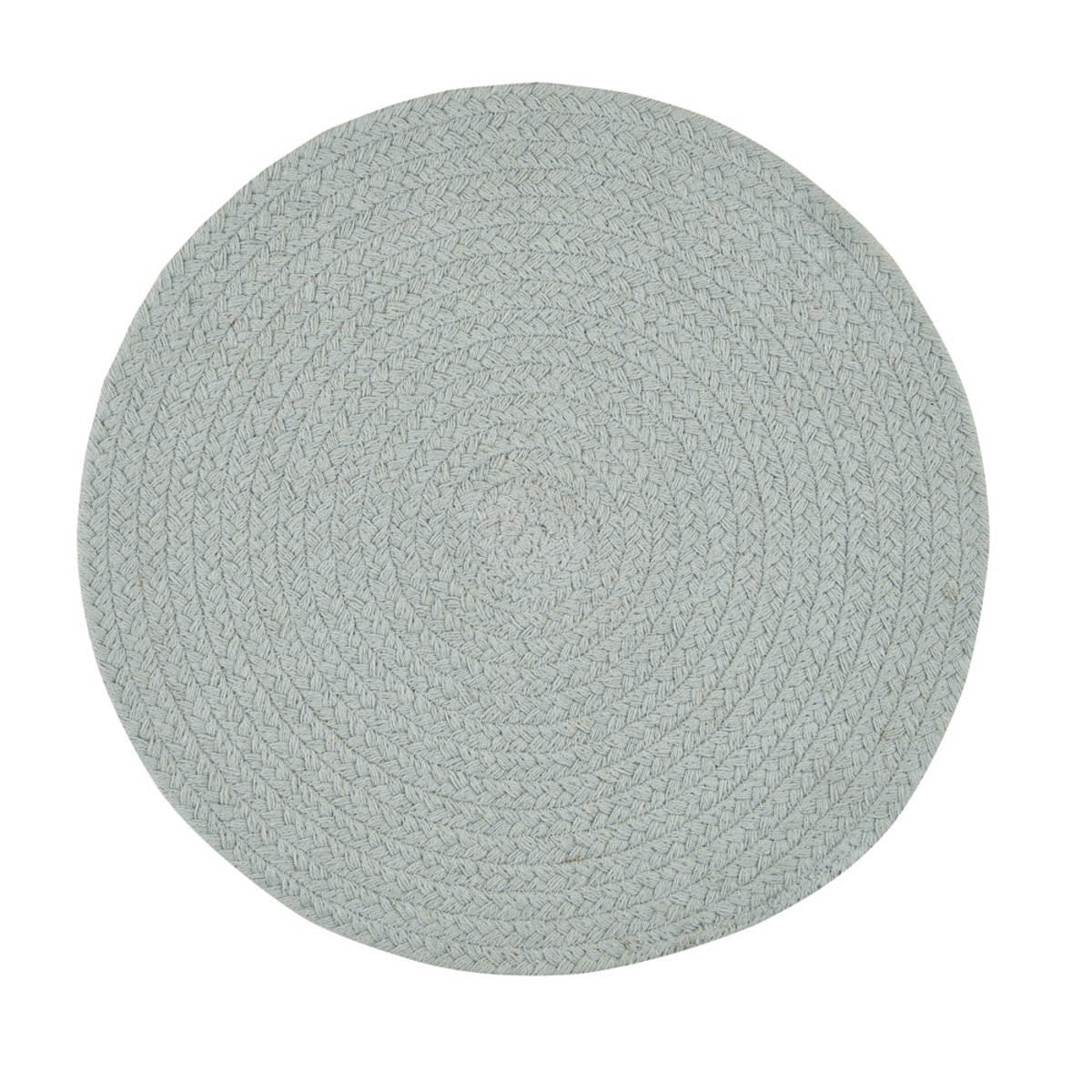 BRAIDED ROUND ESSEX PLACEMAT 15" BLUE MIST