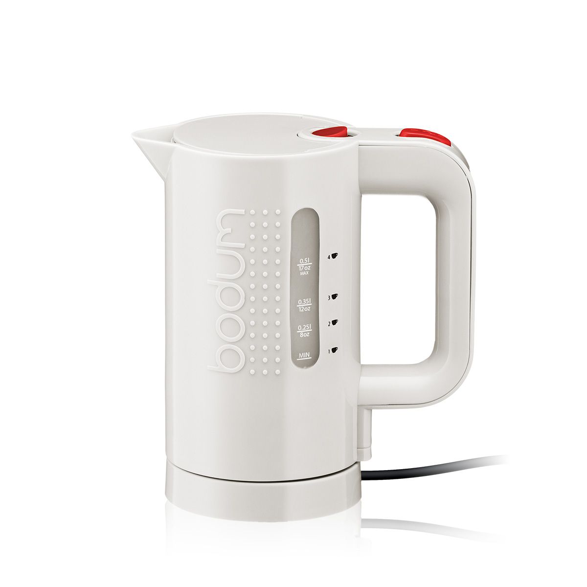 BODUM BISTRO ELECTRIC KETTLE 17 OZ WHT