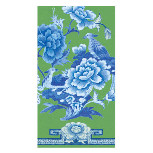 GUEST TOWEL GREEN & BLUE FLORAL