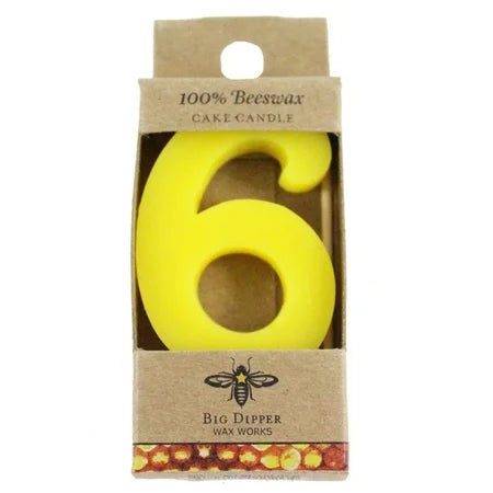 CANDLE BEESWAX 6 YELLOW