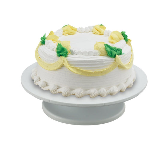 REVOLVING CAKE STAND W/ NON-SLIP PAD PLASTIC