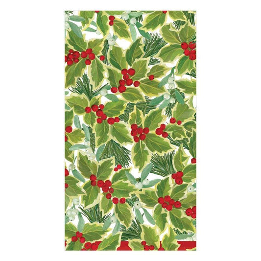 HOLLY & MISTLETOE NAPKINS