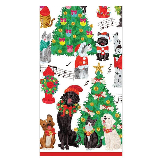 GUEST TOWEL CAROLING PETS