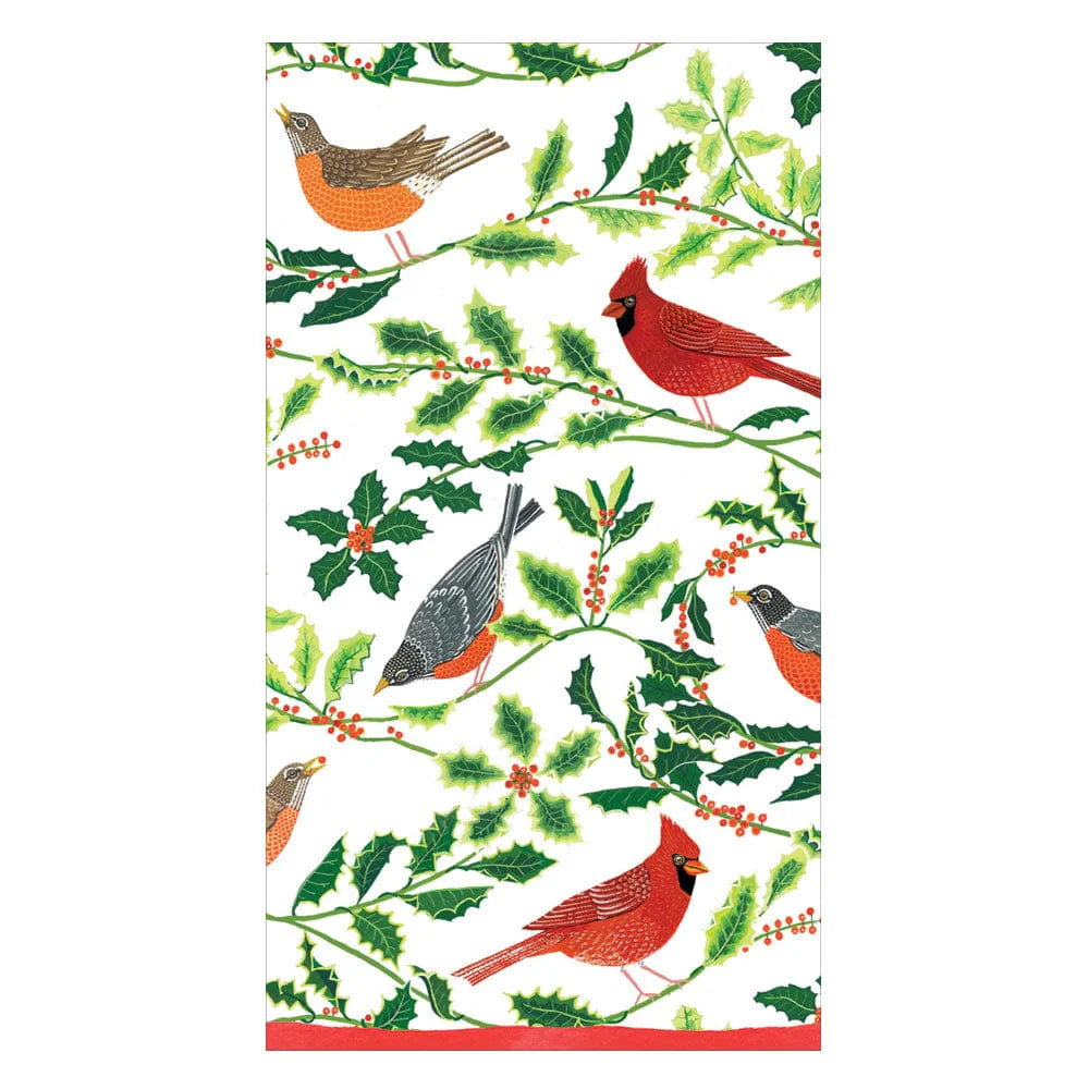 GUEST TOWEL SONGBIRDS AND HOLLY