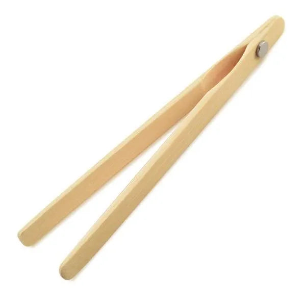 MAGNET BAMBOO TOASTER TONGS 8"