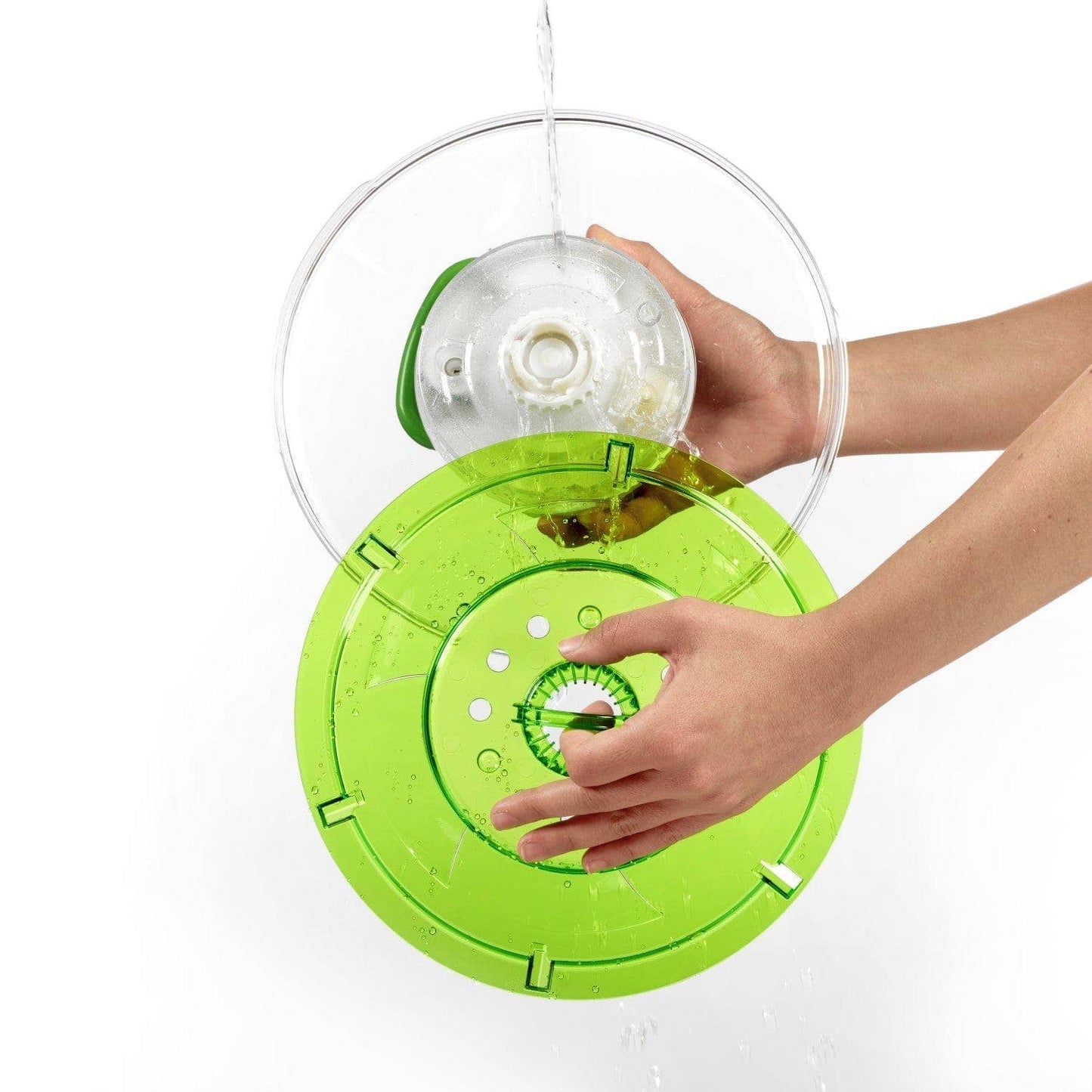 EASY SPIN SALAD SPINNER AQUAVENT LG GREEN