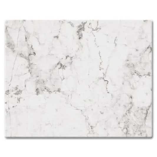 TEMPERED GLASS CUTTING BOARD WHITE MARBLE