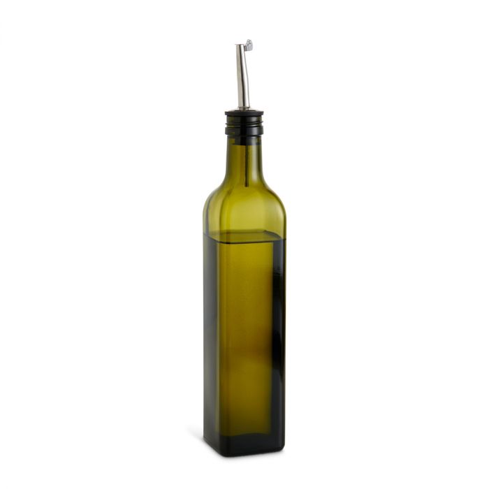 COUSIN MATTEO'S GREEN OLIVE OIL BOTTLE W/POURER 17OZ