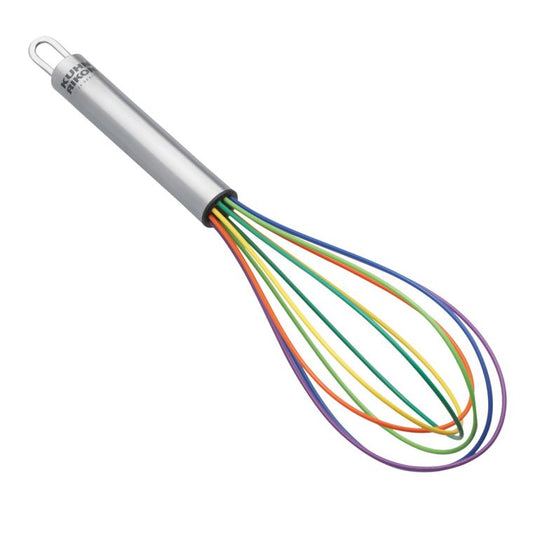 SILICONE RAINBOW WHISK 8"