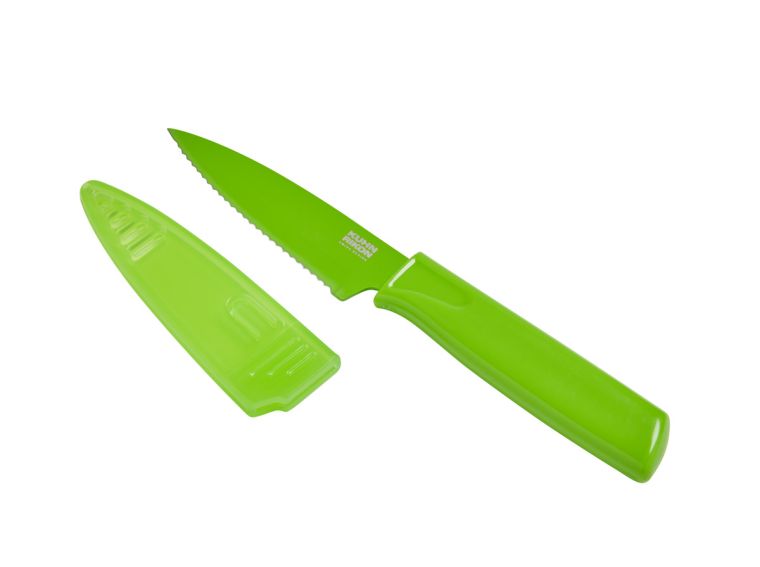 COLORI SERRATED PARING KNIFE GRN 4"