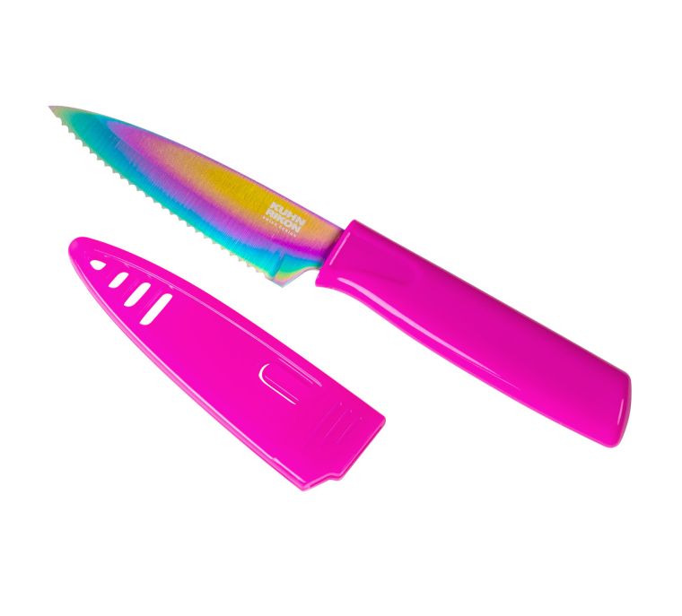 COLORI SERRATED PARING KNIFE RAINBOW 4"