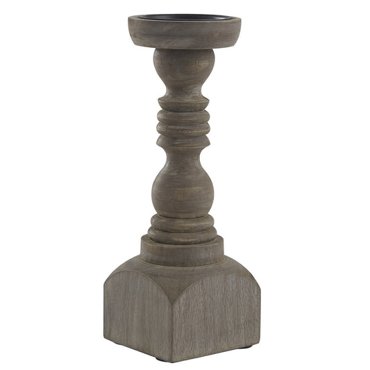 BRIGHTON WOOD CANDLESTICK 12"