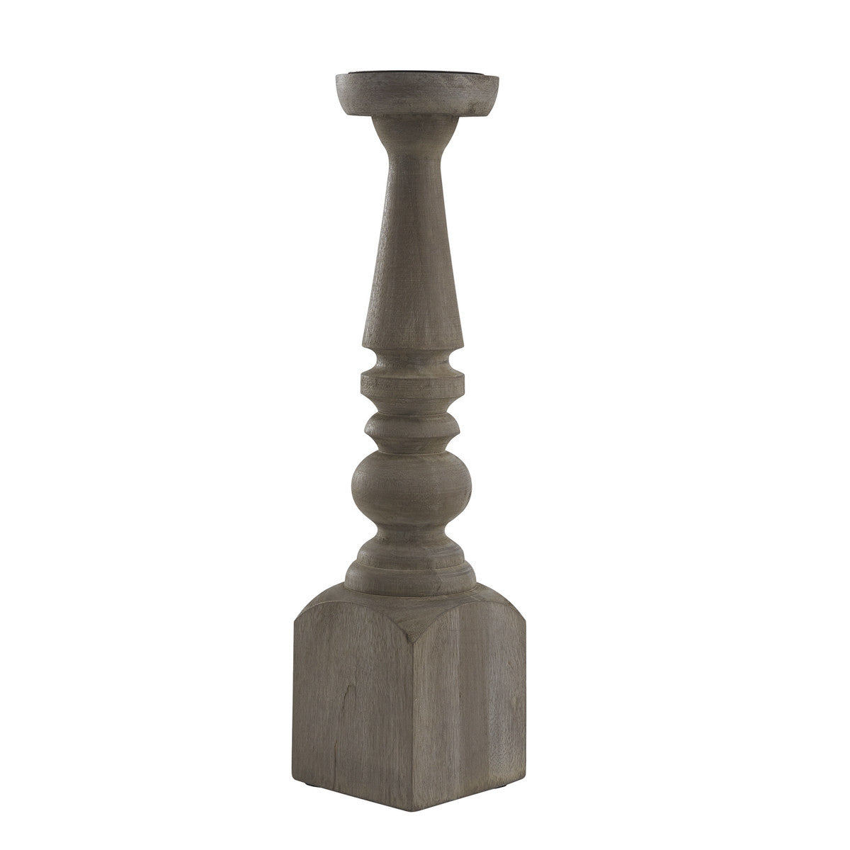 BRIGHTON WOOD CANDLESTICK 18"