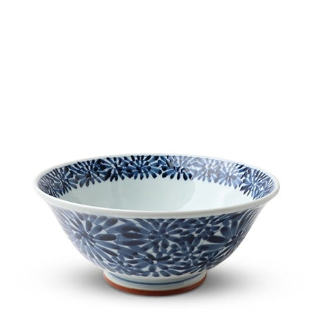 ASIAN BOWL BLUE & WHITE FLORAL 7.75"