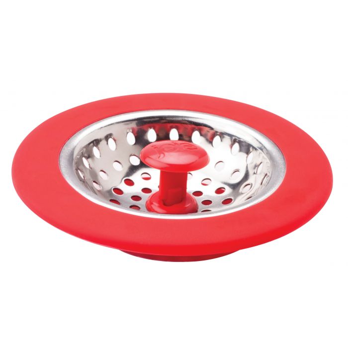 JOIE SINK STOPPER AND STRAINER RED