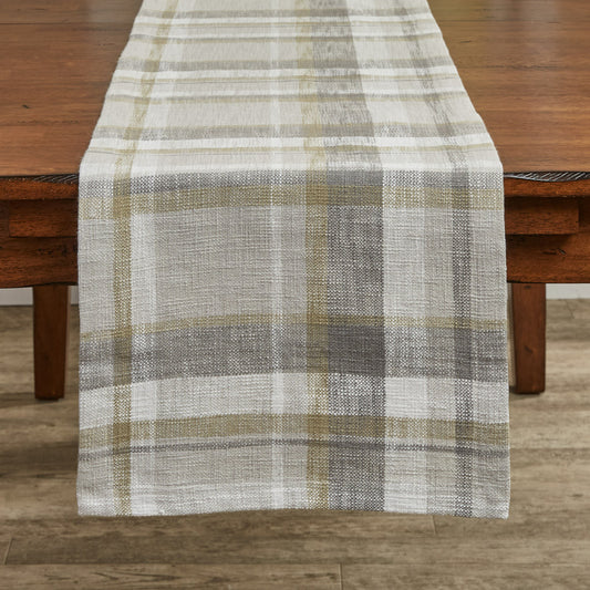 BENNET PLAID TABLE RUNNER 15" X 72"