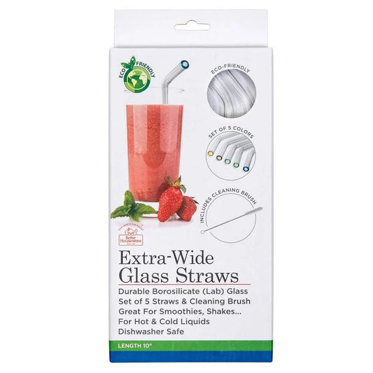 EXTRA WIDE GLASS STRAWS