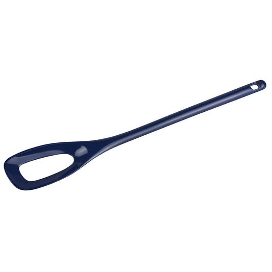 MELAMINE BLENDING SPOON W/ HOLE BLU