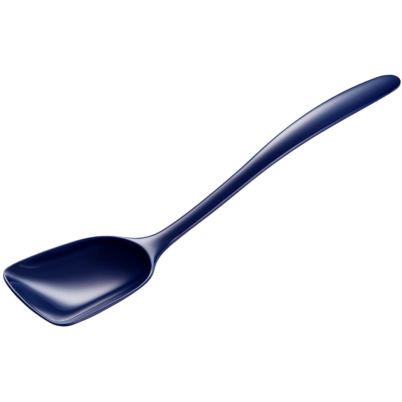 MELAMINE WIDE ANGLED SPOON 11" BLU