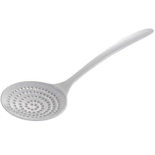 MELAMINE SKIMMER SPOON 12.5" WHT