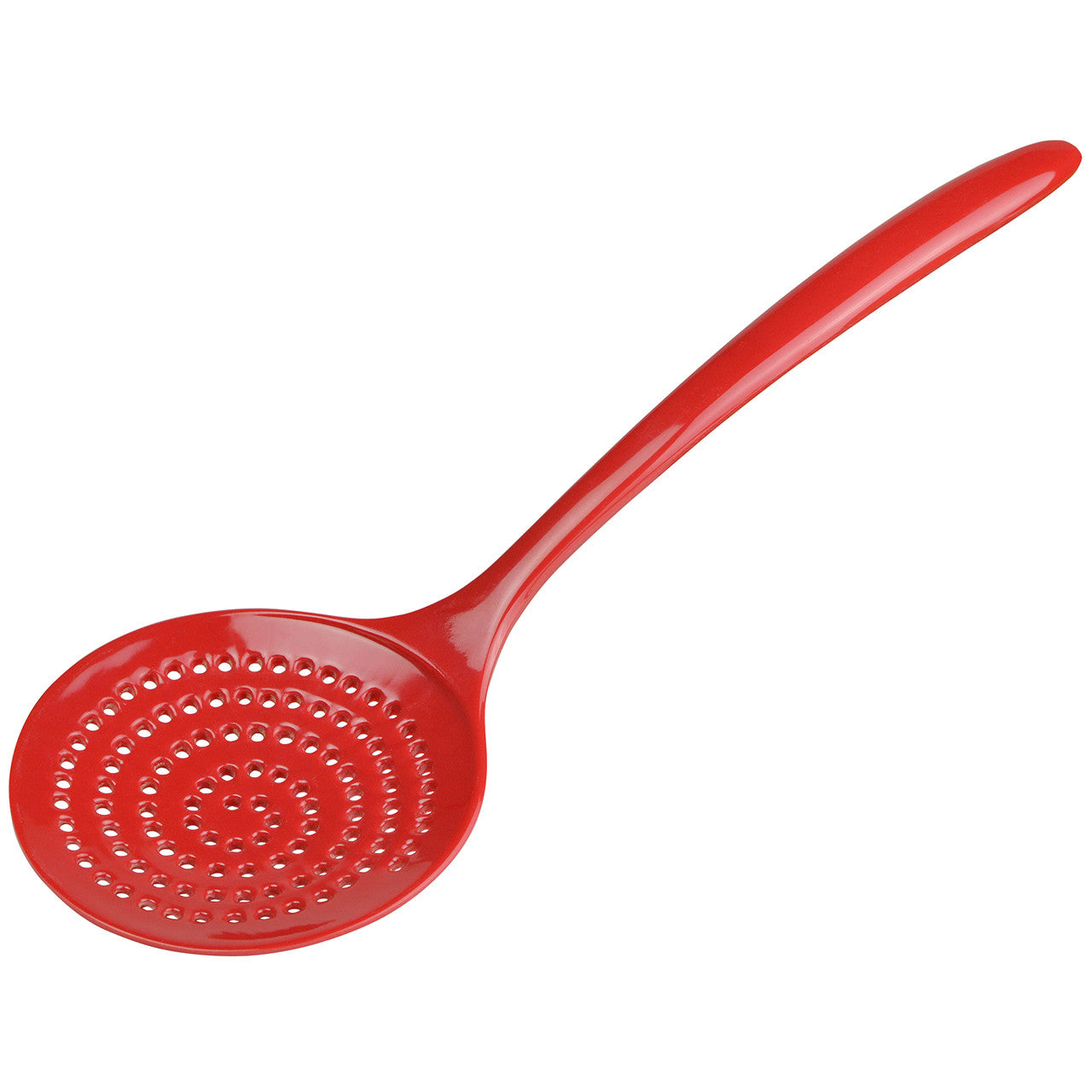 MELAMINE SKIMMER SPOON 12.5" RED