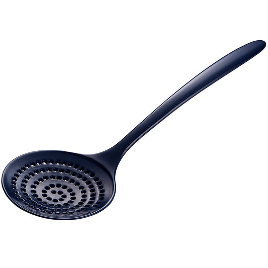 MELAMINE SKIMMER SPOON 12.5" BLU