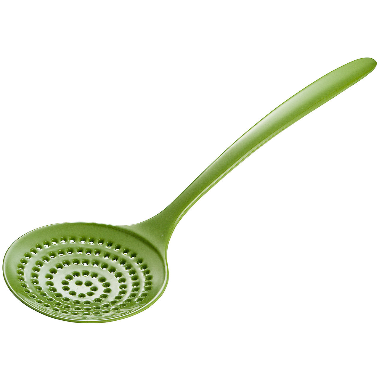 MELAMINE SKIMMER SPOON 12.5" GRN