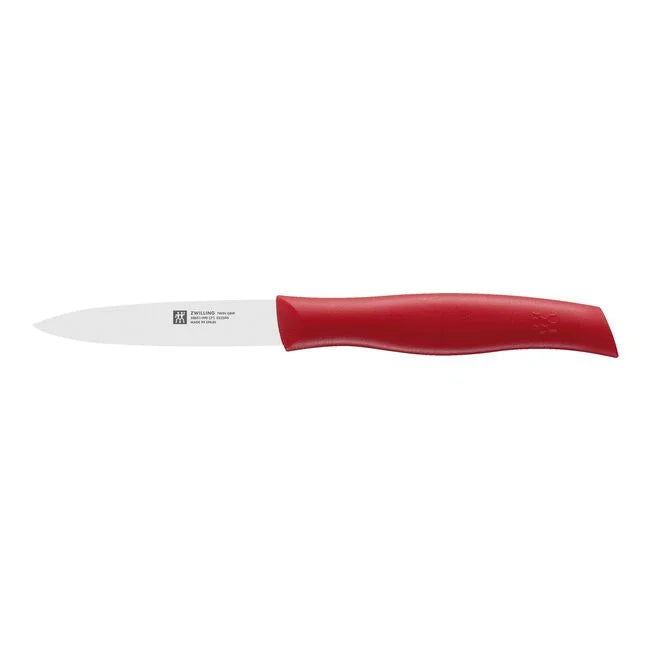 ZWILLING TWIN GRIP PARING KNIFE 3.5" RED