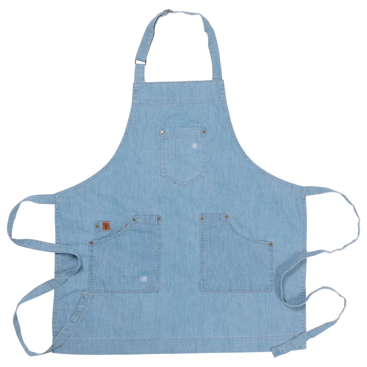 ADULT APRON DENIM BLUE