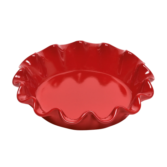 EMILE HENRY RUFFLED PIE DISH 10.5" BURGUNDY