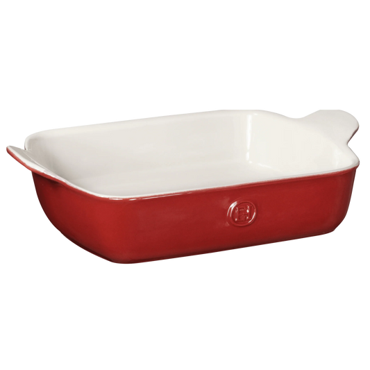 EMILE HENRY MEDIUM RECTANGULAR BAKER  11X8/ 3 QT ROUGE