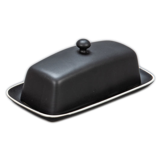 AURA COVERED BUTTER DISH OYNX