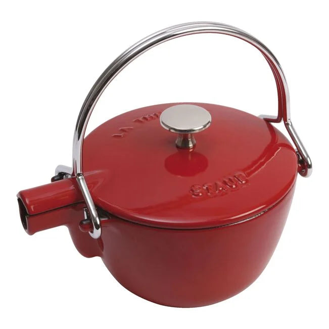 STAUB TEAPOT 1 QT CHERRY