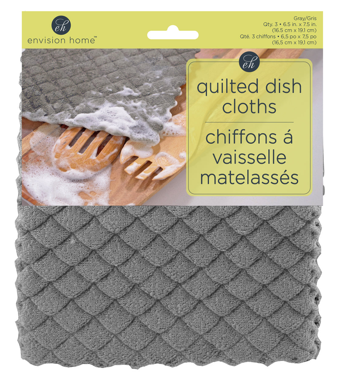 QUILTED DISH CLOTHS 3 PK