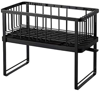 TOWER TWO LEVEL DISH DRAINER RACK BLACK