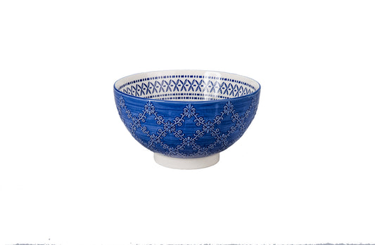 TRELLIS BOWL 8" BLUE