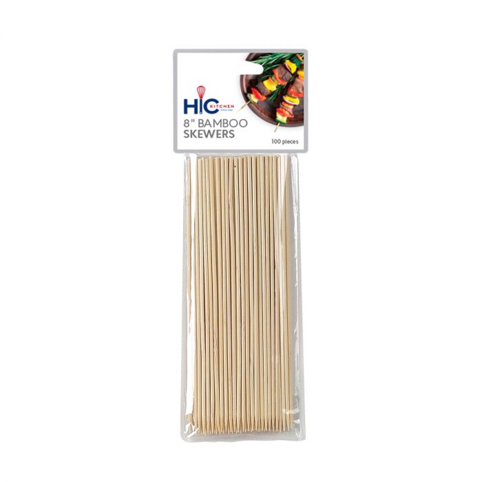 BAMBOO SKEWERS 8" 100 CT