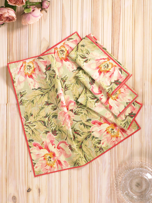 APRIL CORNELL NAPKINS SPLENDOR MIST SET OF 4